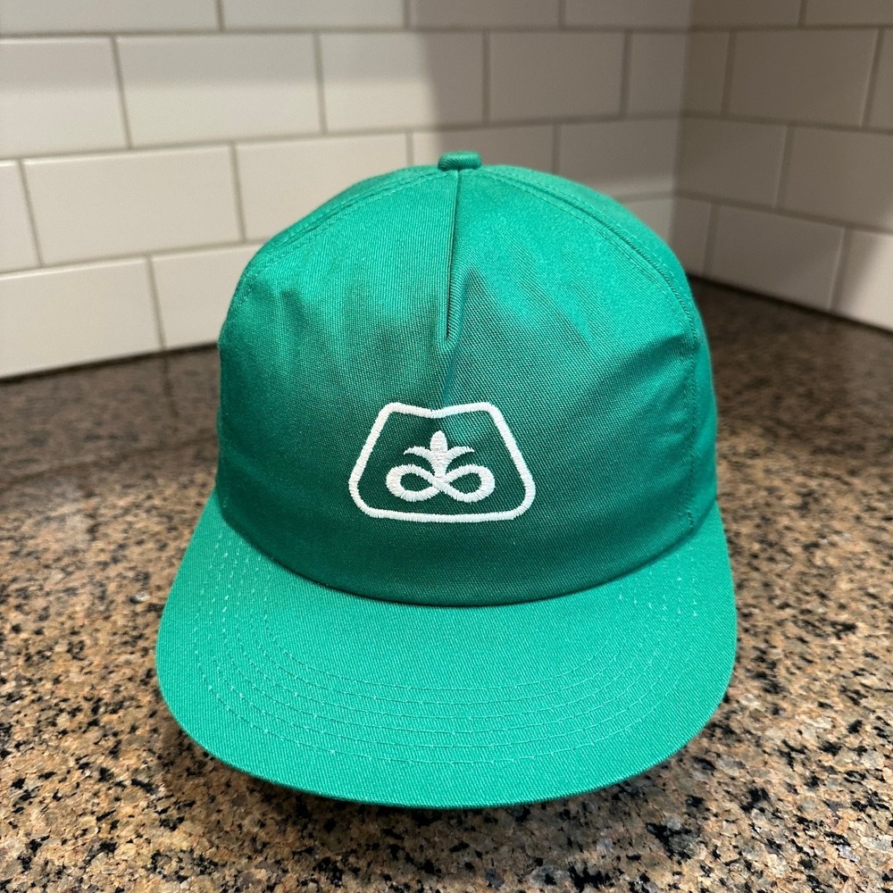 Vtg Pioneer Seeds Logo K-Products Inc. Snapback Baseball Cap Adjustable Green